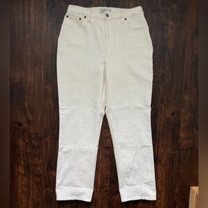 Abercrombie & Fitch Off-White Ultra High Rise Jeans